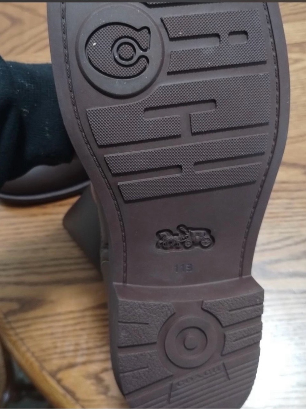 Coach Dark Brown Leather Slip-On Ankle Boots - Picture 4 of 5